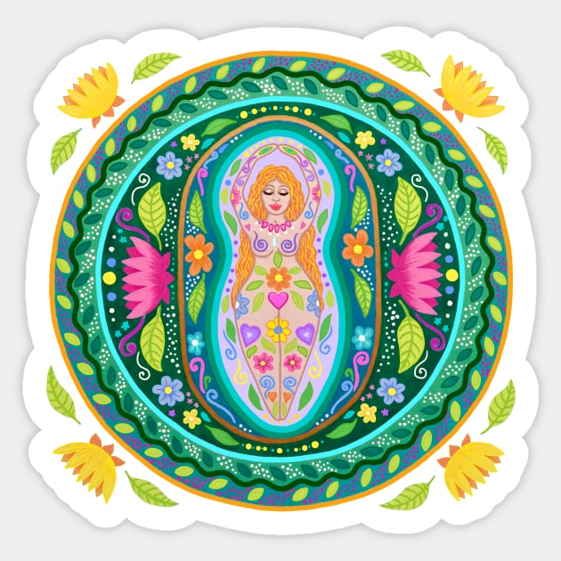 Spring Goddess Bridget Sticker by SoozieWray